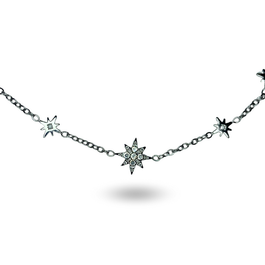 "Jolie"- Bracelet étoile fin argenté en acier inoxydable